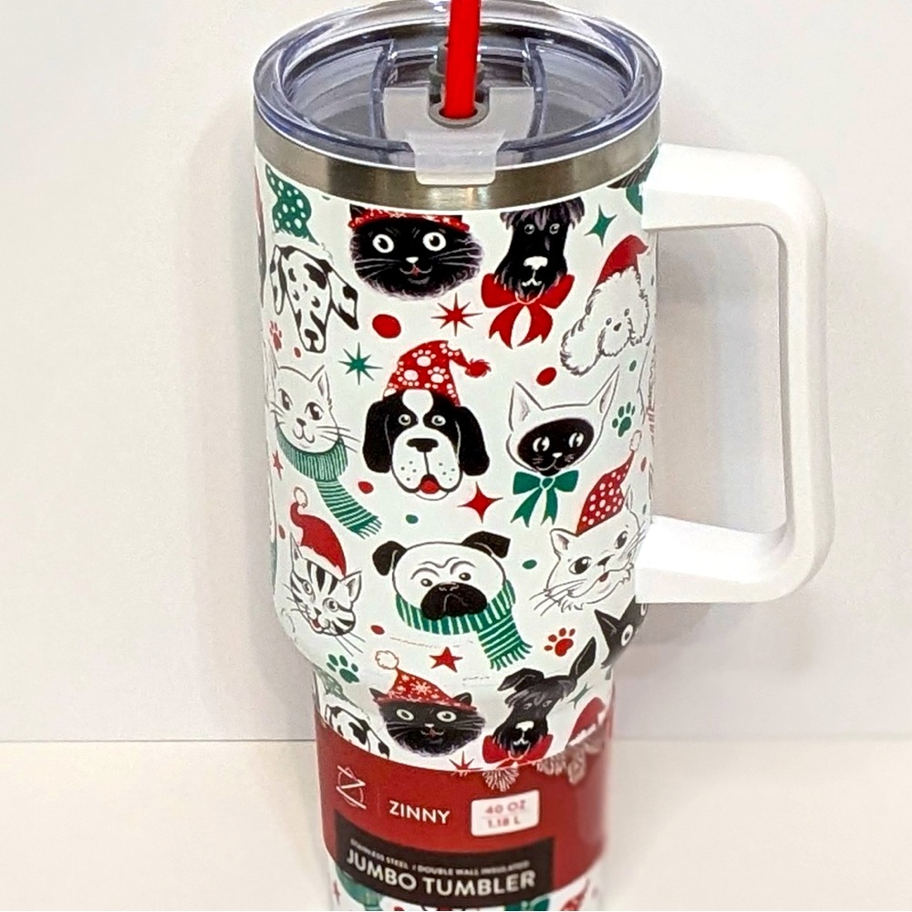 💥SALE💥 Christmas Holiday Travel Mug Coffee Beverage Insulated Tumbler 40 Ounces